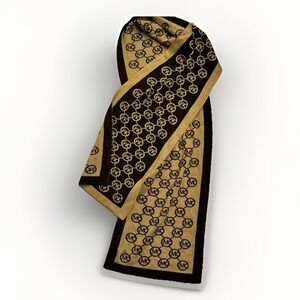 Michael Kors Reversible Scarf, Tan & Brown‎